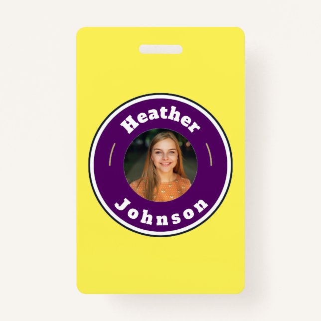 Badge - Personnalisé (ajouter le nom et la photo) (Devant)