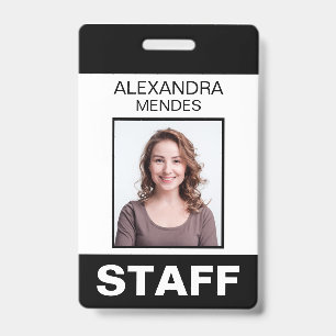 Badge Personnalisé avec Logo pour le Personnel d'É