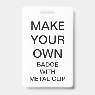 Badge personnalisé avec pince métallique