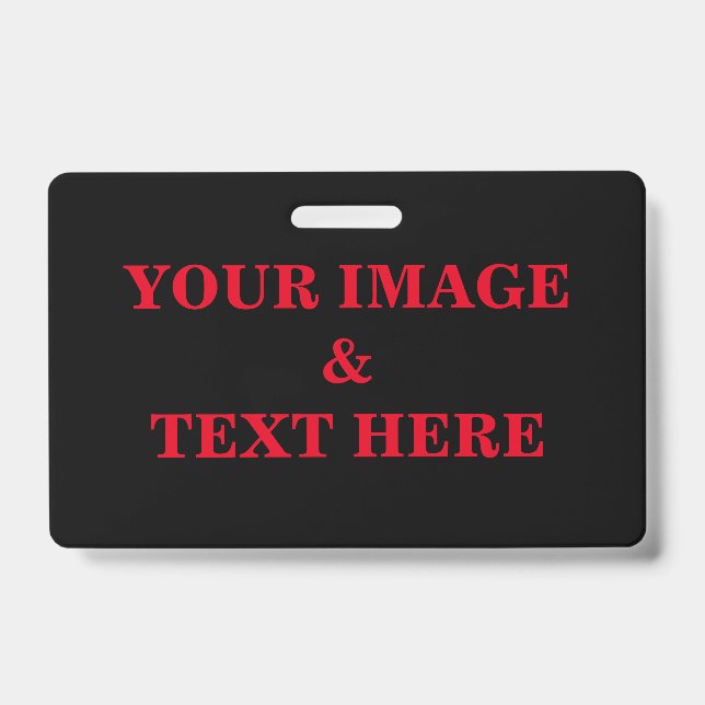 Badge personnalisé avec votre propre photo et text (Avant)