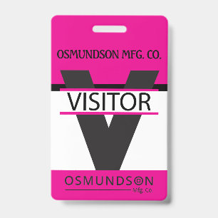 Badge personnalisé - Badge visiteur avec votre log
