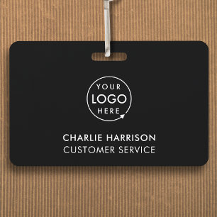 Badge personnalisé Badges nominatifs noirs pour