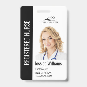 Badge personnalisé d'employé d'hôpital avec logo e