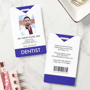 Badge Personnalisé Dentiste Personnel Médical Dentaire B