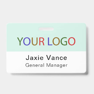 Badge personnalisé en plastique rigide avec pince