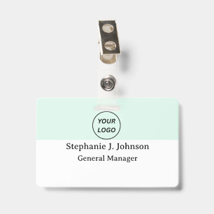 Badge personnalisé en plastique rigide avec pince