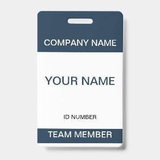 Badge personnalisé Navy White