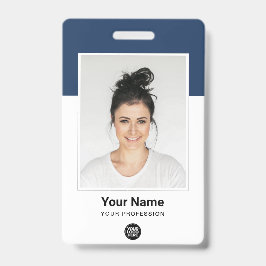 Badge personnalisé pour employé avec grande photo,