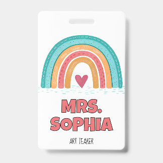 Badge personnalisé pour enseignant à enrouleur