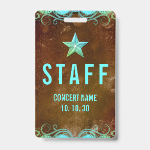 Badge personnalisé pour le personnel d'un événemen