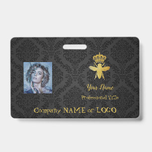 Badge PERSONNALISÉ QUEEN BEE Nom Balise Balise BULLETIN 