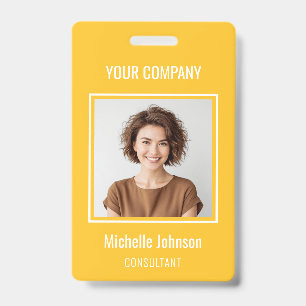 Badge personnalisé simple pour entreprise avec nom