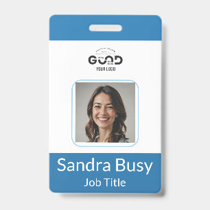 Badge Personnalisé Vertical pour Employé avec Phot