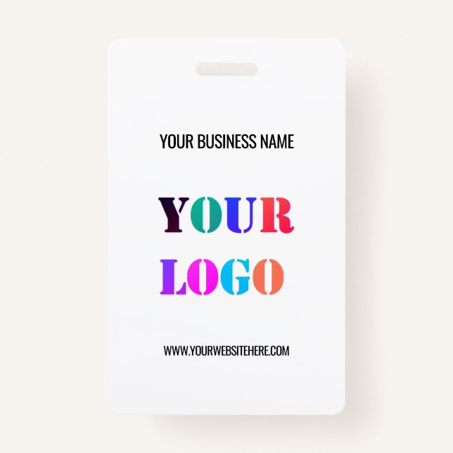 Badge Personnaliser votre logo Entreprise Nom du texte B (Devant)