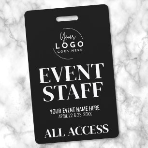 Badge Personnel de l'événement VIP All Access Logo