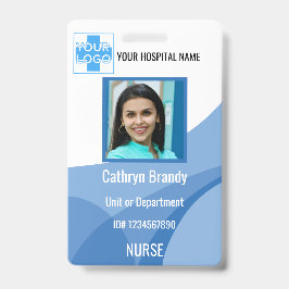 Badge personnel hospitalier ou clinique personnalisé ble