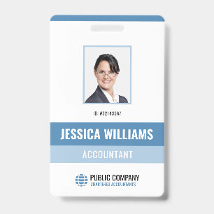 Badge Personnel moderne Photo personnelle Employé