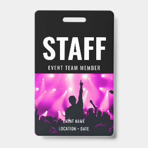 Badge Personnel Nom Personnalisé All Access Pass Concert