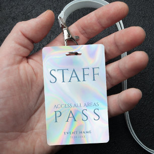 Badge Personnel VIP Holographie All Access Pass Concert