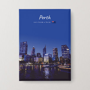 Badge Perth, Australie - Ciel de la ville la nuit
