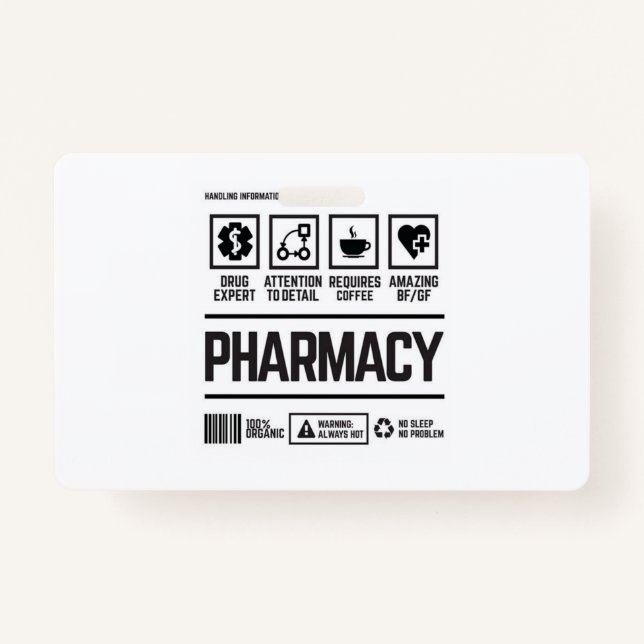 Badge pharmacie (Devant)