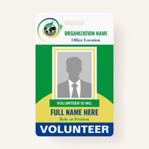Badge Photo Bénévole ONG à but non lucratif N'importe qu