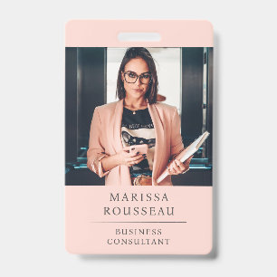 Badge Photo de consultant commercial professionnel moder