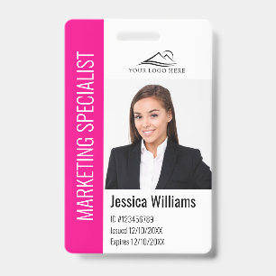 Badge Photo de l'employé de l'entreprise moderne Logo No