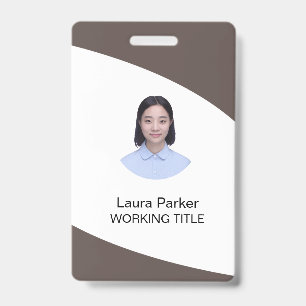 Badge Photo de l'employé de l'entreprise personnalisé Te