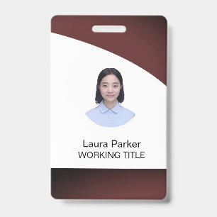 Badge Photo de l'employé de l'entreprise personnalisée T