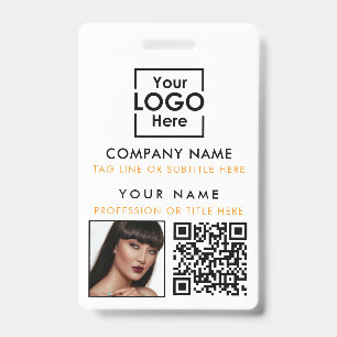 Badge Photo de l'ID de l'employé Code QR ID personnalisé