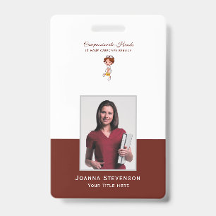Badge Photo de l'infirmière soignante en soins de santé