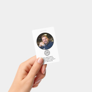 Badge Photo de logo d'entreprise Nom promotionnel