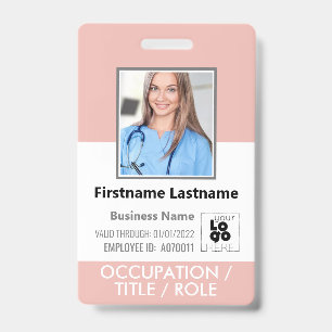 Badge Photo de personnel personnalisée, code-barres, + l