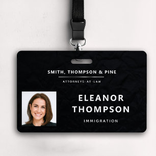 Badge Photo de professionnel de l'entreprise moderne élé