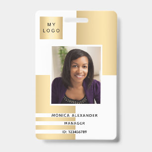 Badge Photo de profil en or blanc entreprise d'entrepris