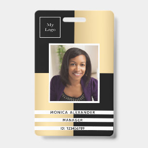 Badge Photo de profil or noir entreprise d'affaires