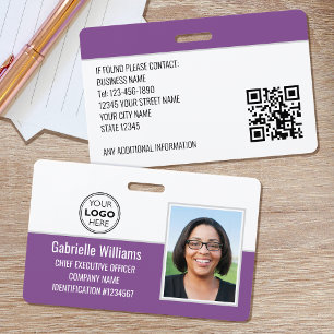 Badge Photo de sécurité de la carte d'identité d'employé