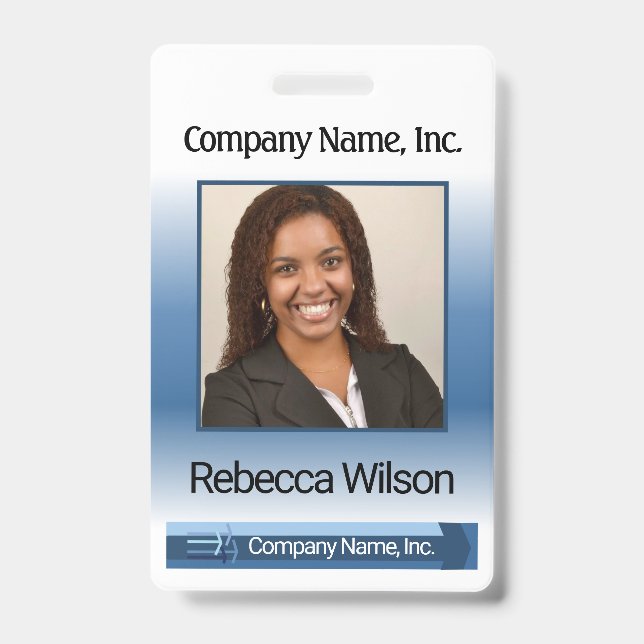 Badge Photo d'Employé de Bureau (Avant)
