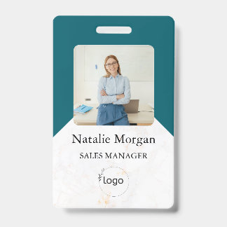 Badge photo d'employé de société personnalisé élég