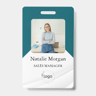 Badge photo d'employé de société personnalisé élég