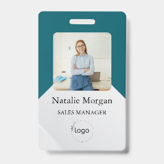 Badge photo d'employé de société personnalisé élég