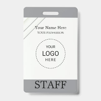 Badge photo d'employé de société personnalisé styl