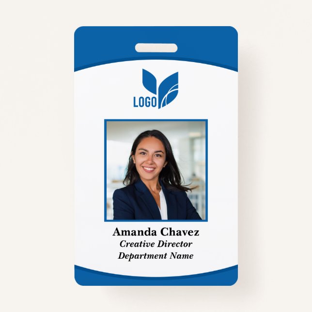 Badge Photo d'employé d'entreprise personnalisée (Devant)