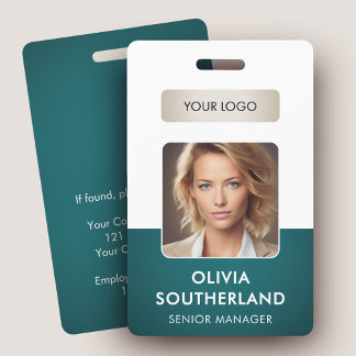 Badge Photo d'employé Logo de l'entreprise Carte d'ident