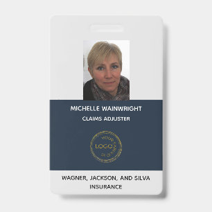 Badge Photo d'employé personnalisé Ajoutez votre logo d'