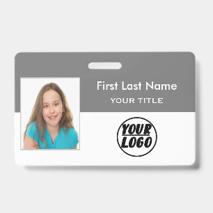 Badge Photo d'employé personnalisé   Logo, Code-barres B