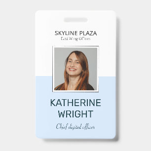 Badge Photo d'employé personnalisée carrée ID Nom