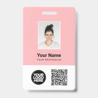 Photo d'employé personnalisée, code Qr et barre, l