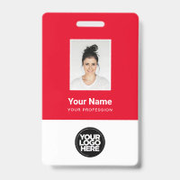 Photo d'employé personnalisée, Code Qr, Logo, Nom
